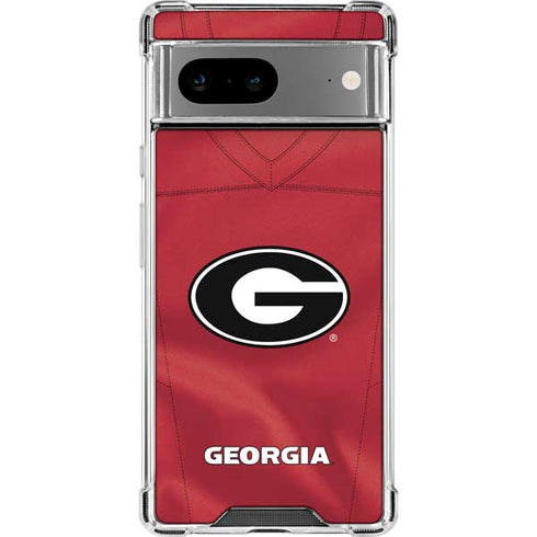 University of Georgia Red Jersey Google Pixel 8 Clear Case